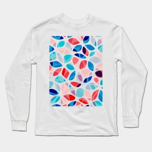 Flower Petals Colorful Pattern Long Sleeve T-Shirt